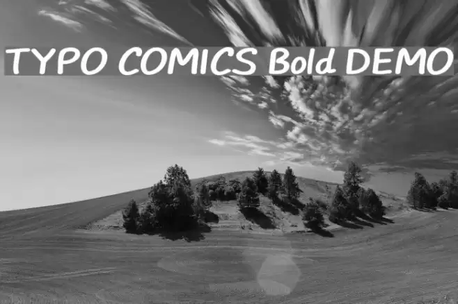 TYPO COMICS Bold DEMO Font examples