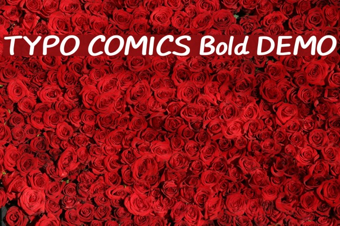 TYPO COMICS Bold DEMO Font examples