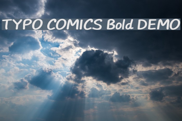 TYPO COMICS Bold DEMO Font examples