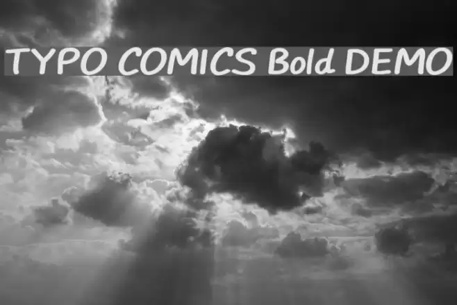 TYPO COMICS Bold DEMO Font examples