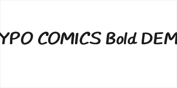 TYPO COMICS Bold DEMO Logo