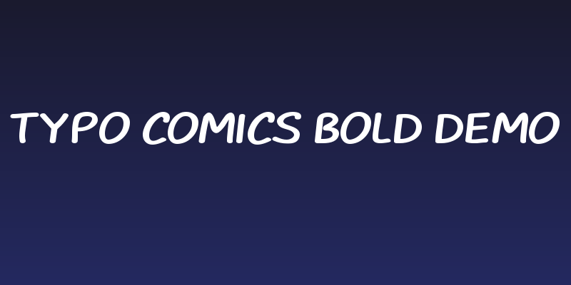 TYPO COMICS Bold DEMO Social Header