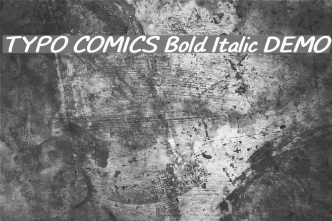 TYPO COMICS Bold Italic DEMO Font examples