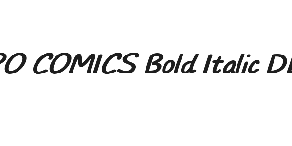 TYPO COMICS Bold Italic DEMO Logo