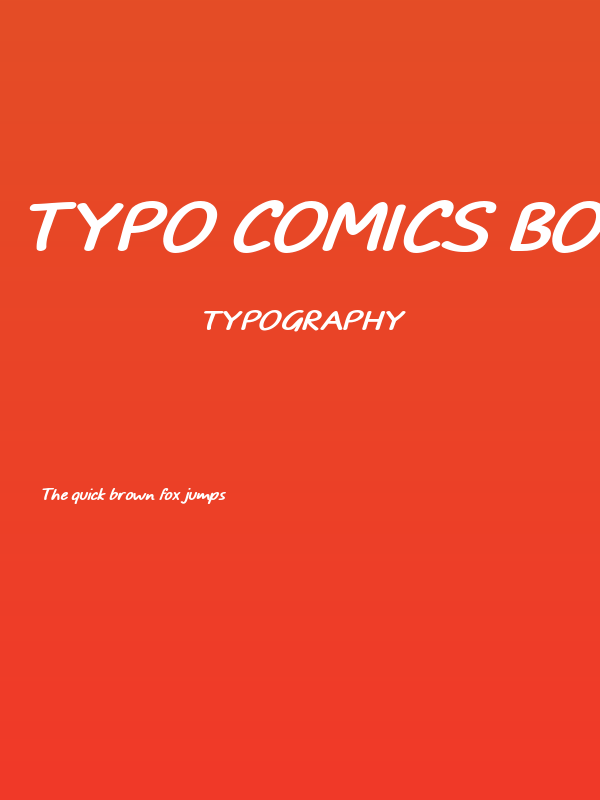 TYPO COMICS Bold Italic DEMO Poster