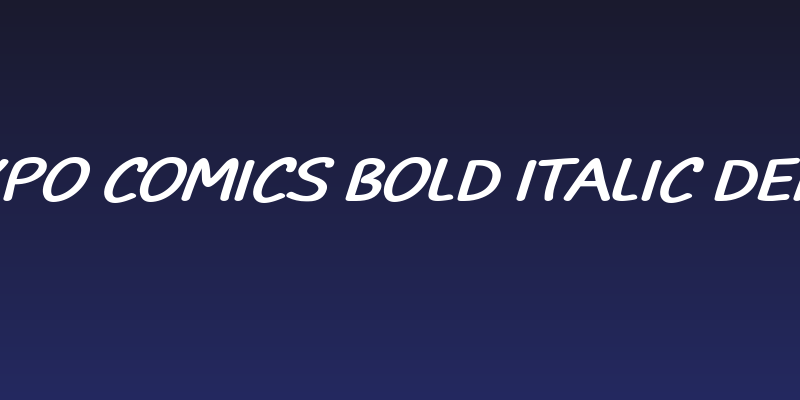 TYPO COMICS Bold Italic DEMO Social Header