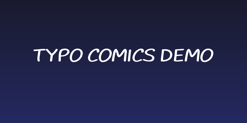 TYPO COMICS DEMO Social Header