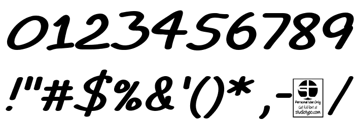 TYPO COMICS Italic DEMO Font OTHER CHARS