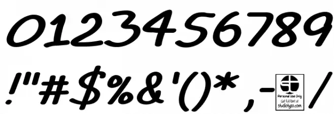 TYPO COMICS Italic DEMO Font OTHER CHARS