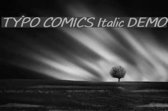 TYPO COMICS Italic DEMO Font examples
