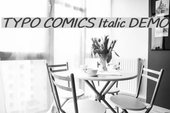 TYPO COMICS Italic DEMO Font examples