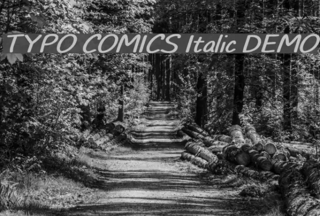 TYPO COMICS Italic DEMO Font examples