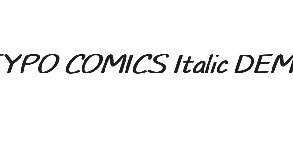 TYPO COMICS Italic DEMO Logo
