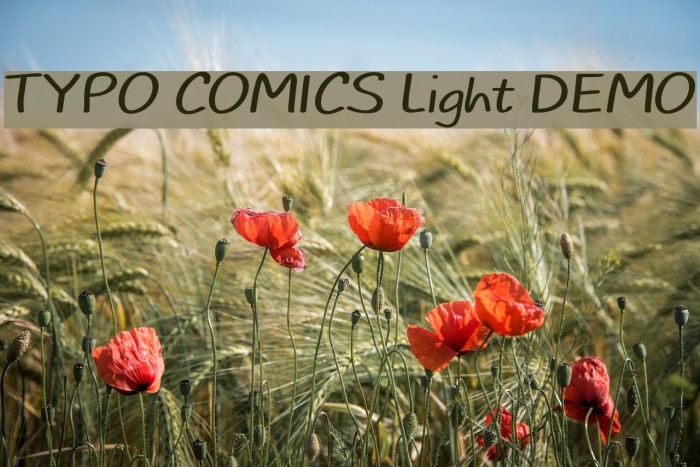 TYPO COMICS Light DEMO Font examples