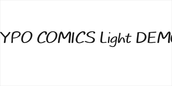 TYPO COMICS Light DEMO Logo