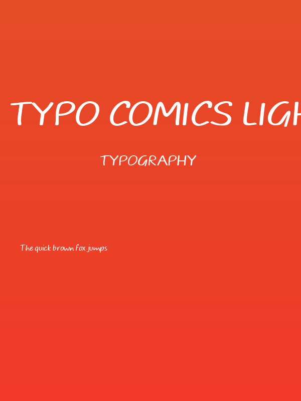 TYPO COMICS Light DEMO Poster