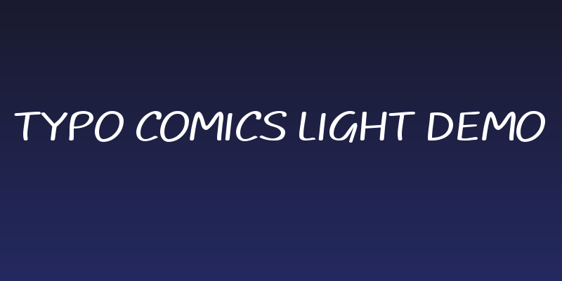 TYPO COMICS Light DEMO Social Header