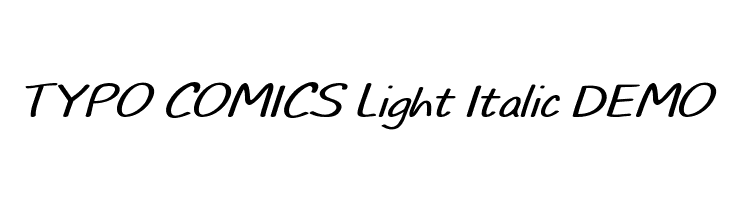TYPO COMICS Light Italic DEMO Font