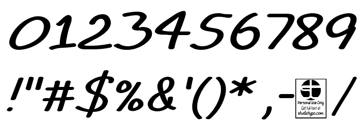 TYPO COMICS Light Italic DEMO Font OTHER CHARS