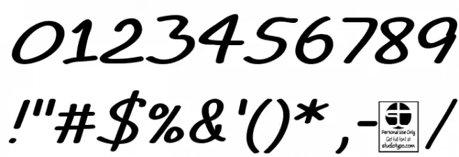 TYPO COMICS Light Italic DEMO Font OTHER CHARS