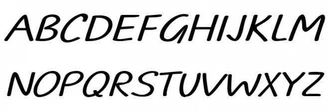 TYPO COMICS Light Italic DEMO Caratteri MAIUSCOLE