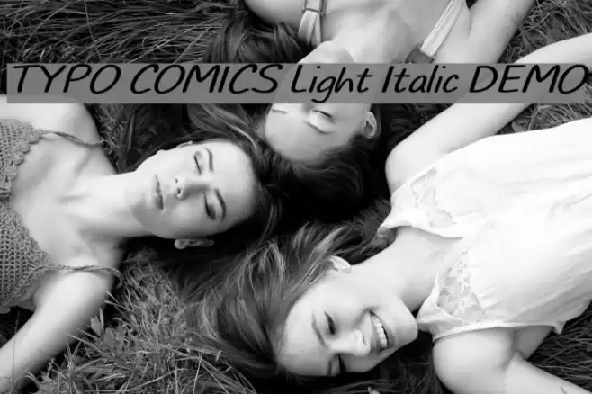 TYPO COMICS Light Italic DEMO Font examples