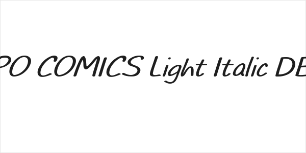 TYPO COMICS Light Italic DEMO Logo