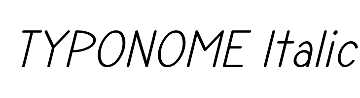 TYPONOME Italic Font