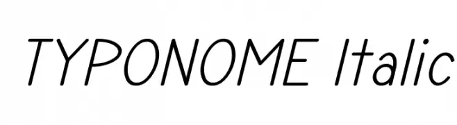 TYPONOME Italic  Frei Schriftart Herunterladen