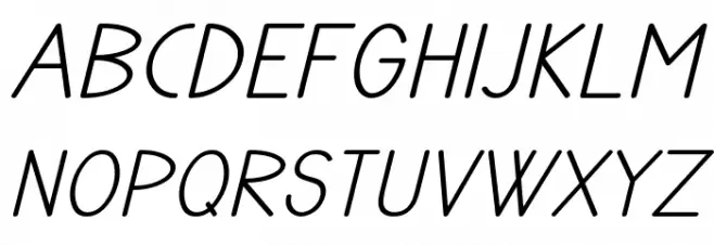 TYPONOME Italic Font UPPERCASE