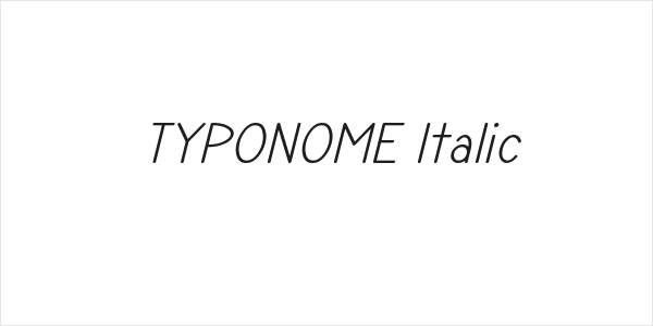 TYPONOME Italic Logo
