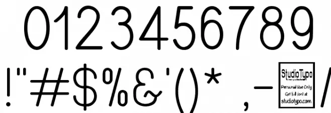 TYPONOME Font OTHER CHARS