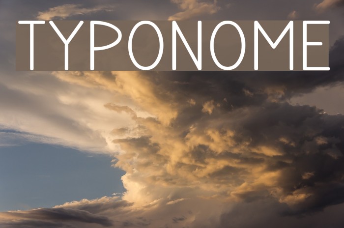 TYPONOME Font examples