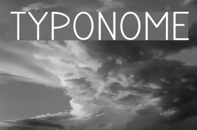 TYPONOME Font examples
