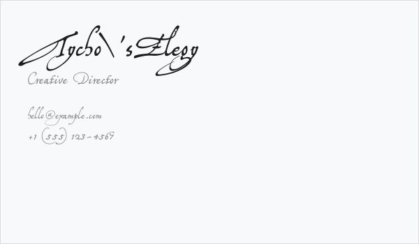 Tycho'sElegy Business Card