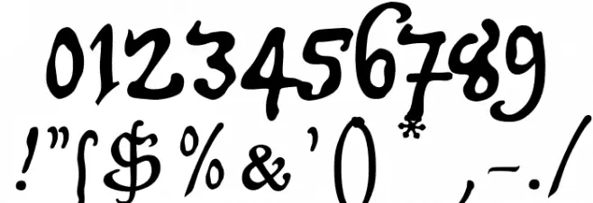 TychosRecipe Font OTHER CHARS