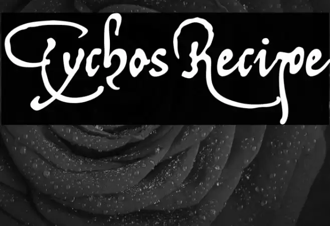 TychosRecipe Font examples