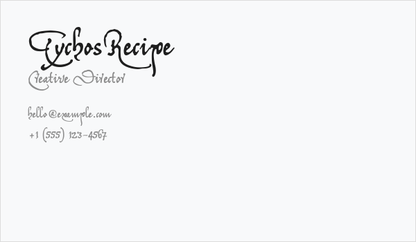 TychosRecipe Business Card