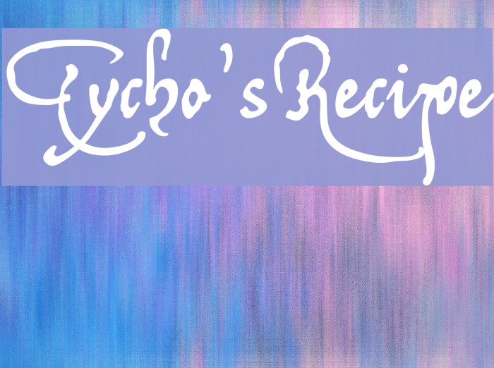 Tycho'sRecipe Font examples