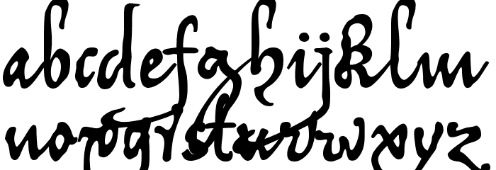 Tycho'sRecipe Font LOWERCASE