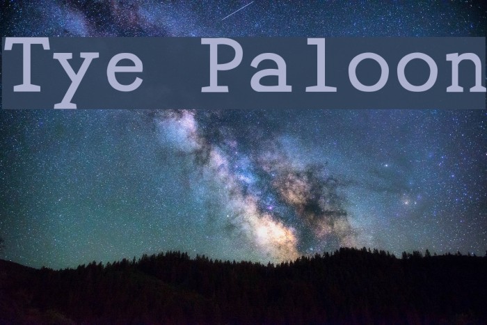 Tye Paloon Font examples