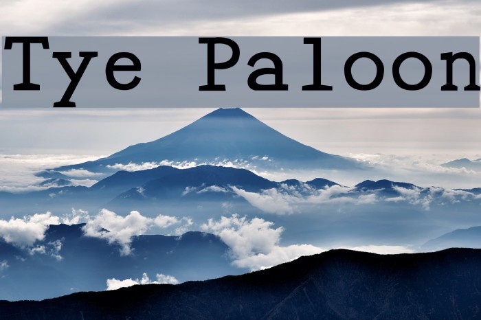 Tye Paloon Font examples