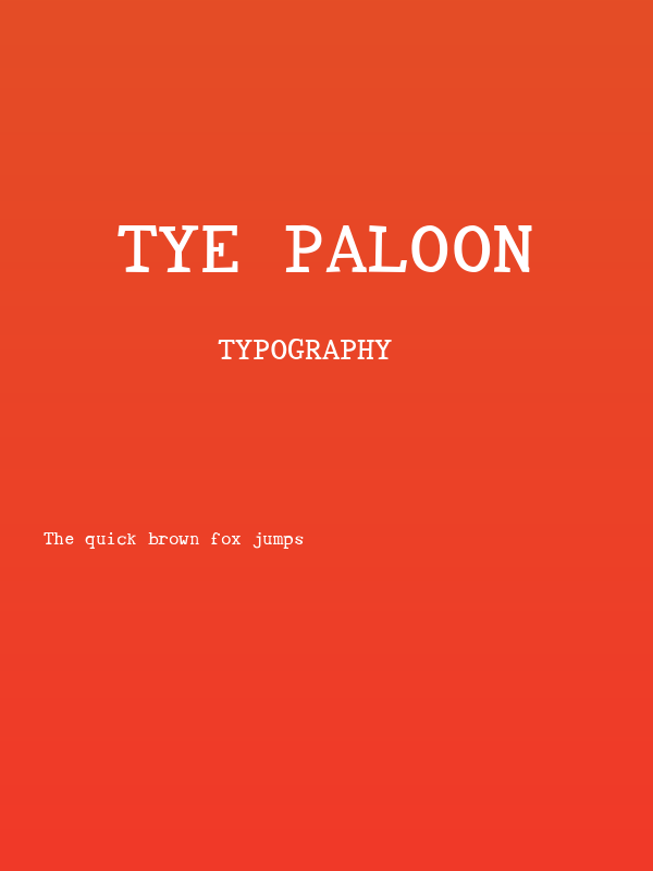 Tye Paloon Poster