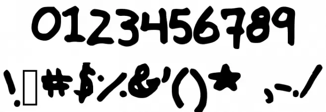 TyeDyeJerky Font OTHER CHARS