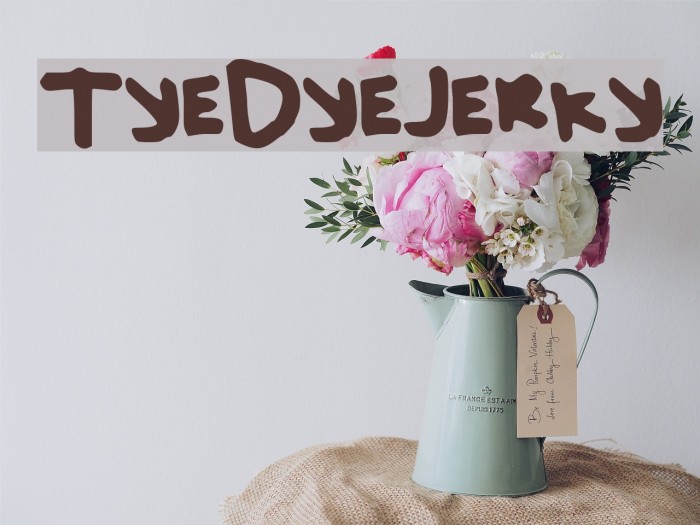 TyeDyeJerky Font examples