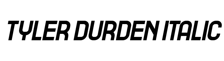 Tyler Durden Italic  Frei Schriftart Herunterladen