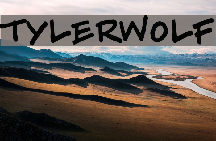 Tylerwolf Font examples