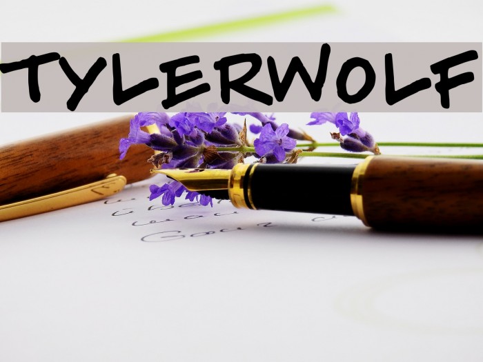 Tylerwolf Font examples
