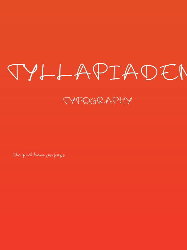 TyllapiaDemoRegular Poster