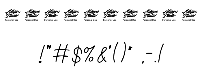Tyloos Signature - Personal Use Font OTHER CHARS